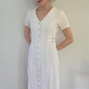 Vintage White Flowy Dress